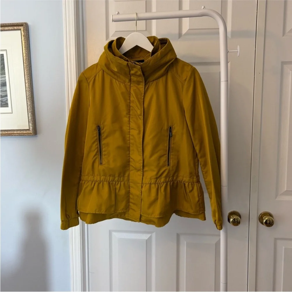 Zara Yellow Peplum Utility Jacket Size Small - Picture 7 of 12